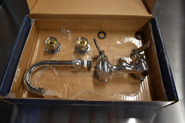 BRAND NEW SCRATCH AND DENT! Waterloo 750FW44G Wall Mount 4" Center Faucet. Stock Picture Used as Gallery. - Image 2 of 6