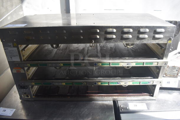 Prince Castle EHB34A Commercial Stainless Steel Electric Countertop 2 Shelf Holding Bin. 208-240V.  - Image 1 of 7