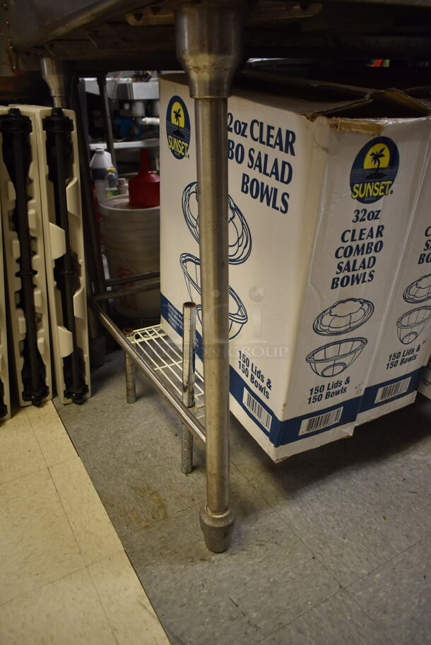 Stainless Steel Commercial Table w/ Back Splash and Under Shelf. (dish room) - Image 4 of 4