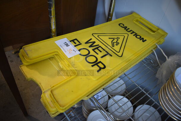 3 Yellow Poly Wet Floor Caution Signs. Includes 11x1x24. 3 Times Your Bid! - Image 2 of 3
