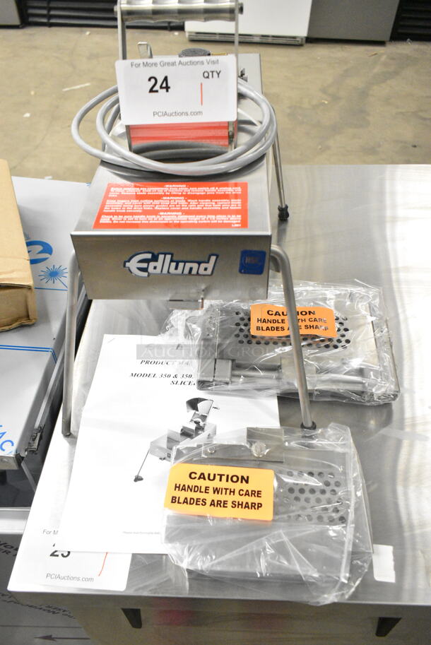 BRAND NEW SCRATCH AND DENT! Edlund 350 Electric Fruit and Vegetable Slicer. 115 Volts, 1 Phase.  - Image 2 of 10