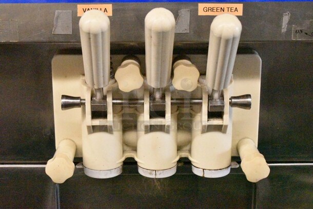 Eurotech OP138CS Stainless Steel Commercial Floor Style Air Cooled 2 Flavor w/ Twist Soft Serve Ice Cream Machine on Commercial Casters. 220 Volts, 1 Phase. - Image 3 of 9