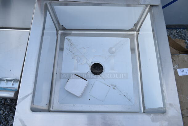 BRAND NEW SCRATCH AND DENT! Regency 600SM242412 29" 16-Gauge Stainless Steel One Compartment Floor Mop Sink - 24" x 24" x 12" Bowl.  - Image 3 of 4