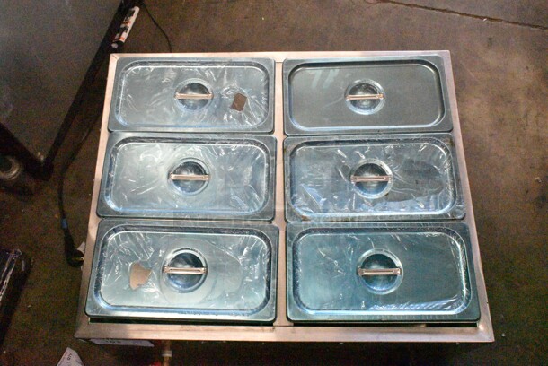 BRAND NEW SCRATCH AND DENT! Vevor DTC6C Stainless Steel Commercial Countertop Steam Table. 110 Volts, 1 Phase. Tested and Working!
 - Image 3 of 6