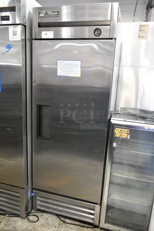 2016 True T-19F Stainless Steel Commercial Reach In Freezer w/ Poly Coated Racks. 115 Volts, 1 Phase. Tested and Does Not Power On - Image 1 of 4