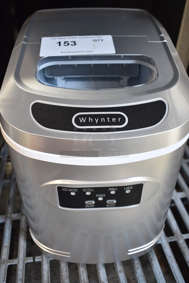 BRAND NEW SCRATCH AND DENT! Whynter IMC-270MS Metal Countertop Compact Portable Ice Maker 27 lb capacity. 115 Volts, 1 Phase. Tested and Working! - Image 2 of 4