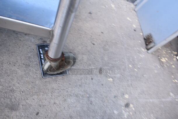 Stainless Steel Commercial Table w/ Commercial Can Opener Mount and Under Shelf on Commercial Casters. 24x36x33.5 - Image 4 of 4