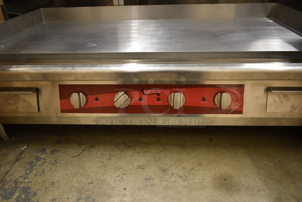 BRAND NEW SCRATCH AND DENT! Avantco 177EG48N Stainless Stee Commercial Countertop Electric Powered Flat Top Griddle. 208/240 Volts, 1 Phase.  - Image 3 of 4