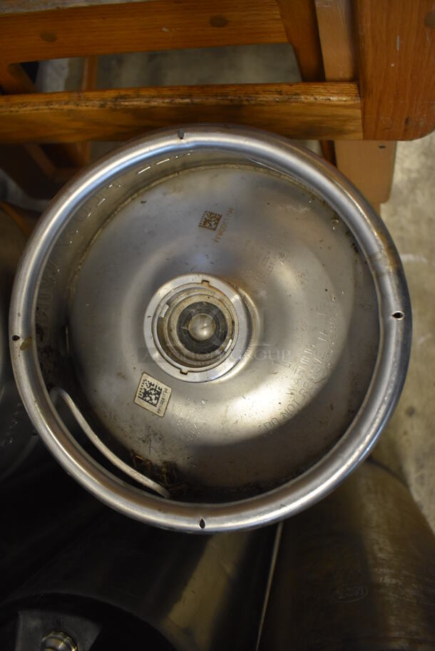 2 Metal Kegs; Sixth Size and Slim Quarter. 9.5x9.5x23, 11x11x23. 2 Times Your Bid! - Image 3 of 4