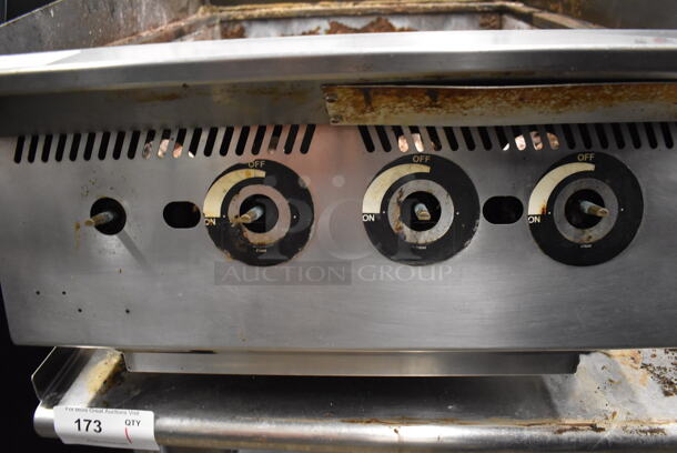 Stainless Steel Commercial Countertop Natural Gas Powered Charbroiler Grill. Missing Grates. 24x31x20 - Image 4 of 5