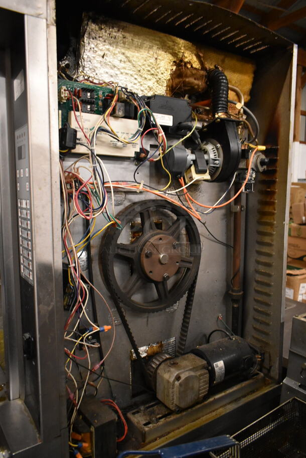 Cleveland BMR-32 Stainless Steel Commercial Natural Gas Powered Rotisserie Oven w/ Skewers and Legs on Commercial Casters. 45,000-60,000 BTU. - Image 5 of 7