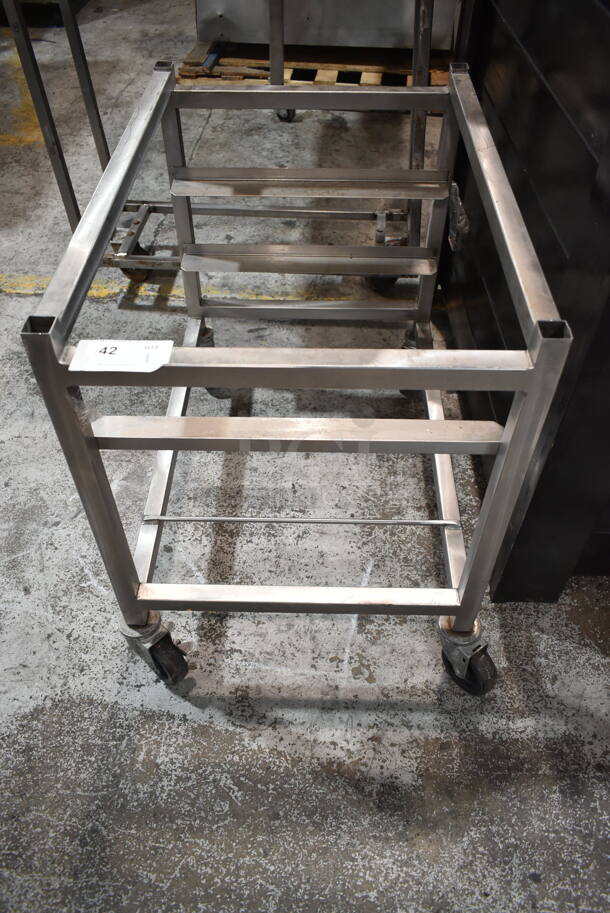 Stainless Steel Commercial Equipment Stand Pan Rack on Commercial Casters.  - Image 2 of 3