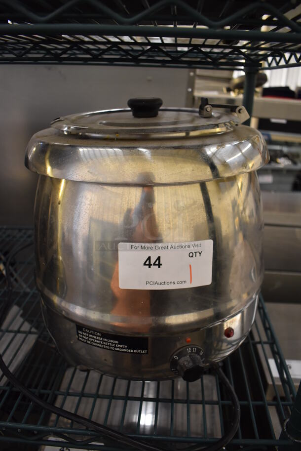AT51588S Stainless Steel Commercial Countertop Soup Kettle Food Warmer. 120 Volts, 1 Phase. 13x13x14. Tested and Working!