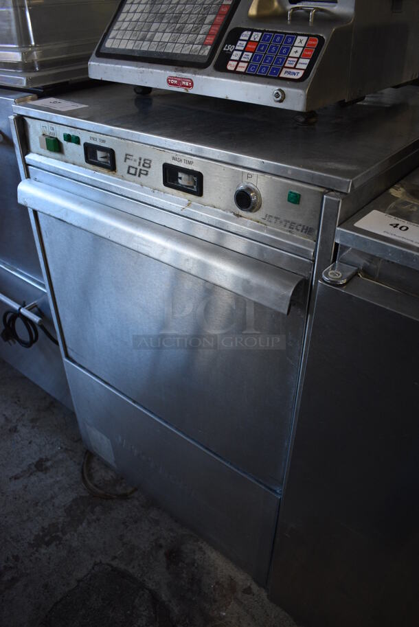 Jet Tech F-18 Stainless Steel Commercial Undercounter Dishwasher. 208 Volts, 1 Phase. 23.5x24.5x33 - Image 3 of 8