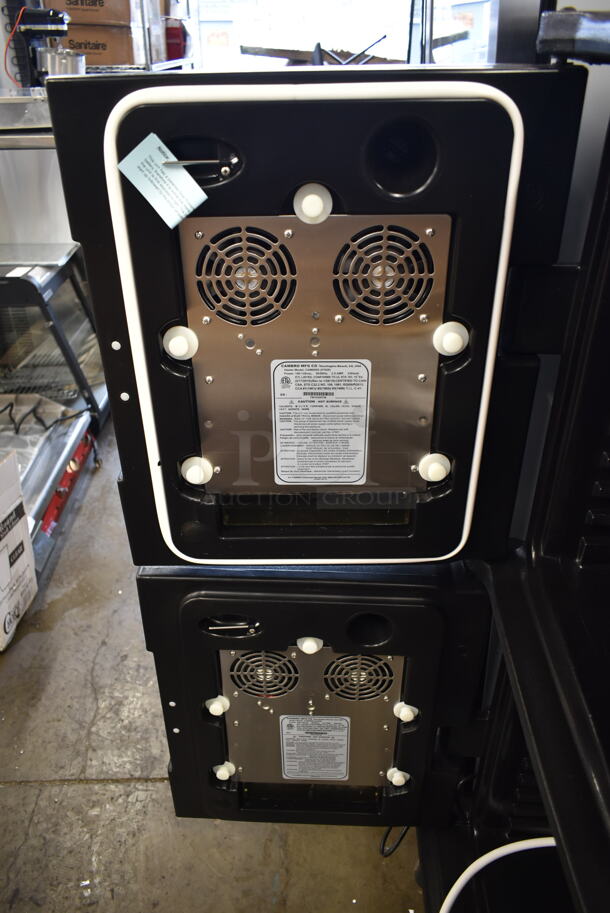 BRAND NEW SCRATCH AND DENT! Cambro Cam6000 Double Black Poly Heated Ultra Food Pan Carrier on Commercial Casters. 100-120 Volts, 1 Phase.  - Image 7 of 7