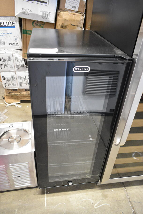 BRAND NEW SCRATCH AND DENT! Whynter BBR-801BG Metal 80 Can Built In Black Glass Beverage Cooler Merchandiser. 115 Volts, 1 Phase. Tested and Working! - Image 2 of 5