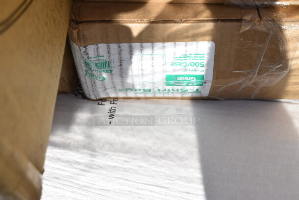 PALLET LOT of 38 BRAND NEW Boxes Including 129MCS28B Choice 28 oz. Black Rectangular Microwavable Heavy Weight Container with Lid 8 3/4" x 6 1/4" x 1 3/4" - 150/Case, 612613245 Choice Half Size Foil Steam Table Pan Deep 2 9/16" Depth - 100/Case, 5002TPJ Lavex Select Compact Jumbo Jr. 550' 2-Ply Toilet Paper Roll with 7" Diameter - 12/Case, 129MCS28B Choice 28 oz. Black Rectangular Microwavable Heavy Weight Container with Lid 8 3/4" x 6 1/4" x 1 3/4" - 150/Case, 795NRKFT3 New Roots Kraft PLA-Lined Compostable #3 Take-Out Container 7 3/4" x 5 1/2" x 2 1/2" - 200/Case, 127CH16F Choice 16 oz. Clear RPET Tall Hinged Deli Container - 200/Case, 500MF963BIC Choice Compartment Microwaveable Take-Out Container, 129MCS28B Choice 28 oz. Black Rectangular Microwavable Heavy Weight Container with Lid 8 3/4" x 6 1/4" x 1 3/4" - 150/Case, 50012C Choice 12 oz. Coffee Print Poly Paper Hot Cup - 1000/Case, Dart 12J12 12 oz. White Customizable Foam Cup - 1000/Case, 2 Box 795PTOWHT2 ChoiceWhite Microwavable Folded Paper #2 Take-Out Container 7 3/4" x 5 1/2" x 1 7/8" - 200/Case, 500MFT Lavex White M-Fold (Multifold) Towel - 4000/Case, 612P558 Choice 8" Clear Round Plastic Dome Lid - 500/Case, 127RDTFLBULK Choice Microwavable Translucent Customizable Recessed Fit Deli Lid - 500/Case. 38 Times Your Bid!  - Image 10 of 12