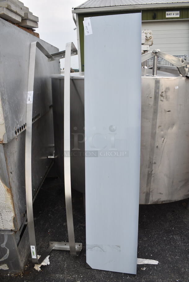 2 BRAND NEW SCRATCH AND DENT! Items; Regency 600PS1572 15" x 72" Stainless Steel Wall Mounted Pot Rack with Shelf and 18 Galvanized Hooks and Regency 600SW72 72" Stainless Steel Wall Mounted Double Line Pot Rack with 18 Galvanized Double Prong Hooks. 2 Times Your Bid! - Image 2 of 7
