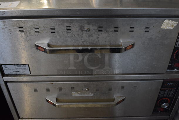 Hatco Stainless Steel Commercial 3 Drawer Warming Drawer. 115 Volts, 1 Phase. 29.5x24.5x37. Tested and Working! - Image 5 of 6