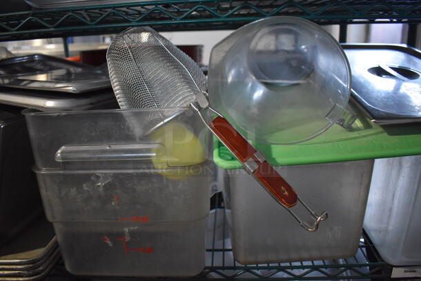 ALL ONE MONEY! Tier Lot of Various Items Including Poly Bins, Baking Pans and Stainless Steel Drop In Bins - Image 3 of 6
