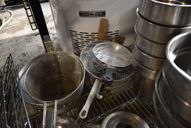 ALL ONE MONEY! Tier Lot of Various Metal Items; Cylindrical Bins, Sauce Pans and Colander - Image 8 of 8