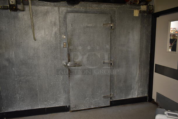 2 Harford Walk In Boxes That Make One 17'x9.5'x7.5' Combo Box w/ Russell STE26-75B-D 230 Volt, 1 Phase Evaporator and Kramer 230 Volt, 1 Phase Evaporator. Does Not Include Contents. Left Side is 8'x9.5'x7.5' and Right Side is 9'x9.5'x7.5'. 2 Times Your Bid! BUYER MUST REMOVE: This Item CANNOT Be Transported; Must Pick Up By Appointment Only. Freon Will Be Removed Before Pick Up Day. Tested and Working! (dish room) - Image 2 of 12