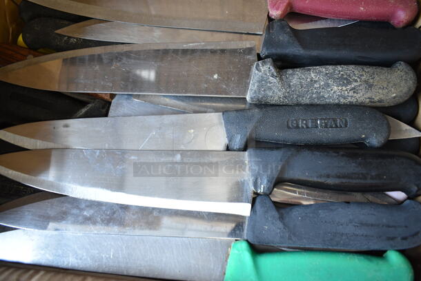 60 SHARPENED Stainless Steel Knives Including Chef Knives. 60 Times Your Bid!  - Image 6 of 8