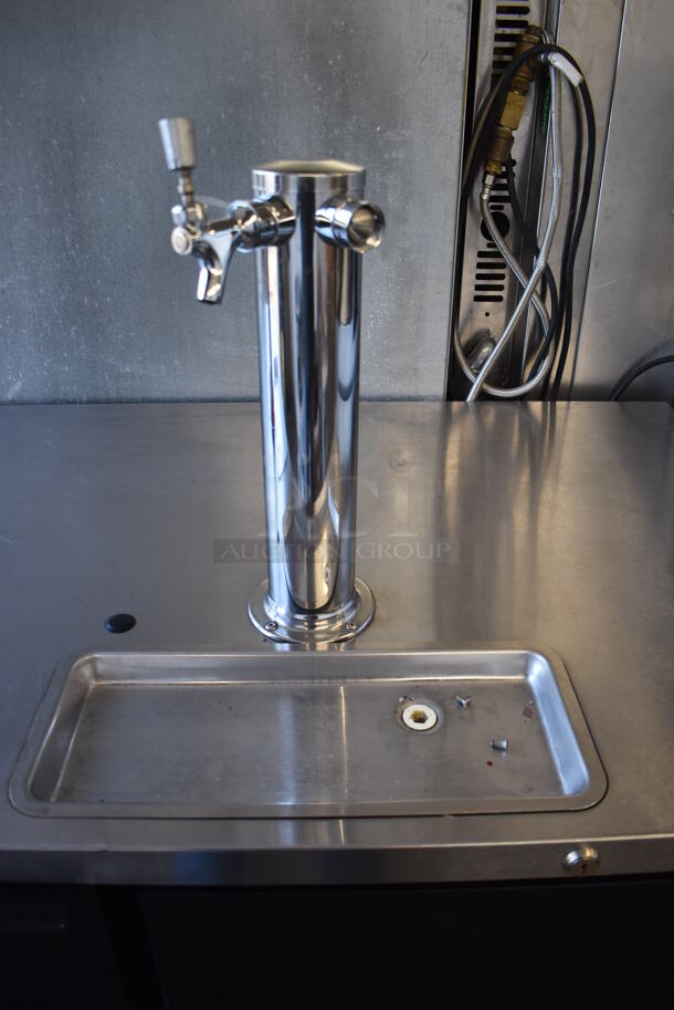 Beverage Air DD58 Stainless Steel Commercial Direct Draw Kegerator w/ 2 Beer Towers and 3 Couplers. 115 Volts, 1 Phase. 59x28x54. Tested and Powers On But Temps at 47 Degrees - Image 4 of 8