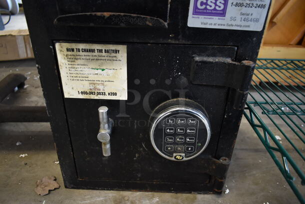 Corporate Safe Specialists Black Metal Single Compartment Safe. Comes w/ Combination!! - Image 2 of 4