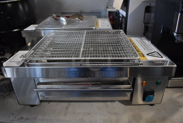 BRAND NEW! IBG-18 Stainless Steel Commercial Countertop Electric Powered BBQ Grill. 110 Volts, 1 Phase. Tested and Working!