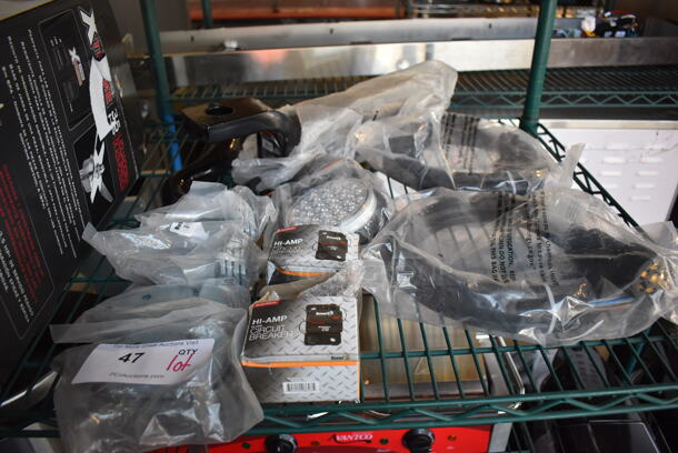 ALL ONE MONEY! Lot of Various BRAND NEW! Items Including Hitch, Hook, Hi Amp Circuit Breaker - Image 1 of 5