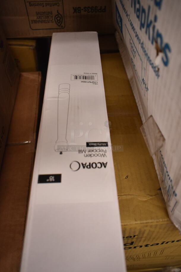 PALLET LOT of 26 BRAND NEW Boxes Including 966TALLFLDN Choice Kraft Natural Tall-Fold 6" x 13" Dispenser Napkin - 8000/Case, 966UDEB oneUp Napkins, 3 Boxes 127CH24 Choice 24 oz. Clear RPET Hinged Deli Container - 200/Case, 795PTOKFT2 Choice 7 3/4" x 5 1/2" x 2" Kraft Microwavable Folded Paper #2 Take-Out Container - 200/Case, 4 Box Lavex Jumbo Toilet Paper, Acopa Pepper Mill, 500TW16 Choice 16 oz. Translucent Tall Thin Wall Plastic Cold Cup - 1000/Case, 2 Box 1504381M Carnival King 6" x 3/4" x 6 1/2" Large Foil Hamburger / Sandwich Bag - 1000/Case. 26 Times Your Bid! - Image 6 of 11