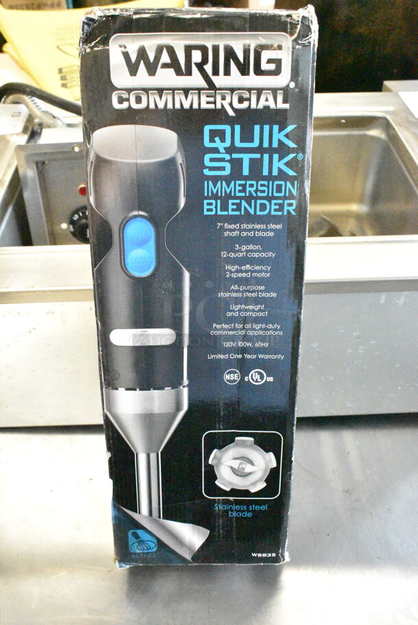 BRAND NEW SCRATCH AND DENT! Waring WSB35 Quick Stik 7" 2-Speed Light-Duty Immersion Blender - 1/6 hp - Image 2 of 3