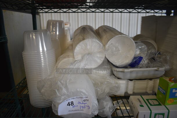 ALL ONE MONEY! Lot of Various Paper Products Including Styrofoam To Go Containers! - Image 2 of 3