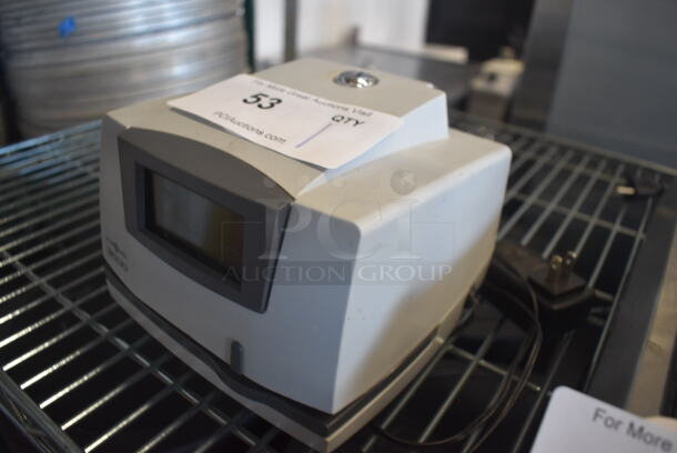 Pyramid 3500 Countertop Time Clock. 6.5x7x6.5 - Image 2 of 4