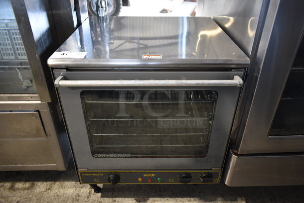 Sodir Equipex FC60G Stainless Steel Commercial Countertop Electric Powered Convection Oven w/ View Through Door and Metal Oven Racks. 220 Volts, 1 Phase. 