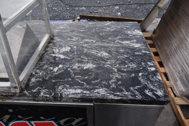 Stainless Steel Commercial Serving Unit w/ Sneeze Guard, 2 Over Shelves, Stone Countertop, Rear Pan Racks and Under Shelf on Commercial Casters. 115 Volts, 1 Phase - Image 3 of 6