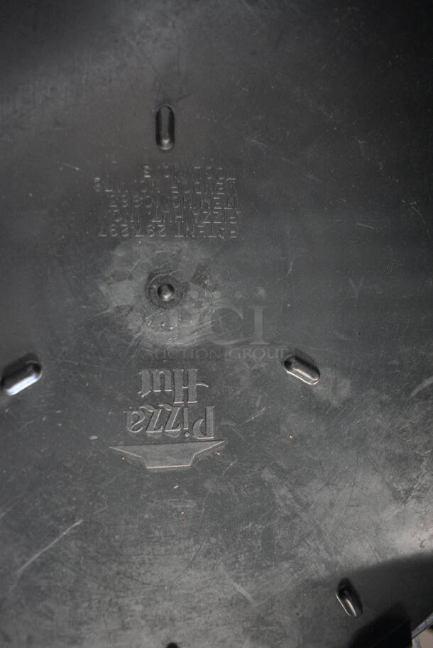 ALL ONE MONEY! Lot of 11 Pizza Hut Black Poly Round Pizza Making System Trays. 13x13x1 - Image 4 of 5