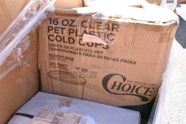 12 BRAND NEW Boxes Including 176IB40 Baker's Lane 2.6 Gallon / 40 Cup Shelf Ingredient Bin with Flip Lid, Label Sheet, and Scoop, Electric Juicer, Choice 16 oz Cups, Genpak Portion Cups. 12 Times Your Bid! - Image 4 of 12