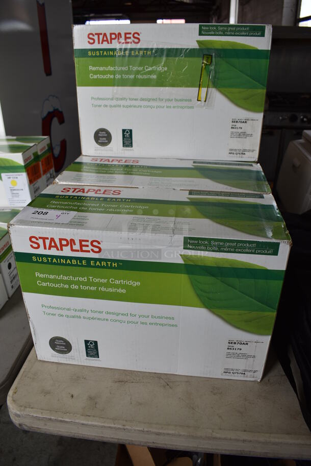 13 Various Boxes of Staples Ink Cartridges; 3 HP131A Blue, 3 HP131A Magenta, 2 HP131A Yellow, 5 HP131A Black. 13 Times Your Bid! - Image 11 of 12