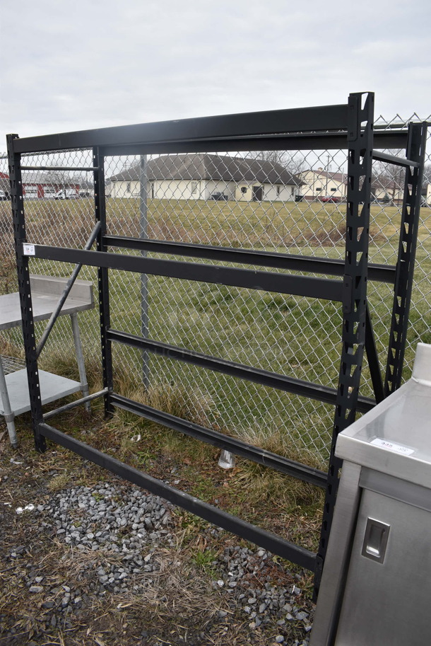 Black Metal Rack. 77x24x72 - Image 3 of 4
