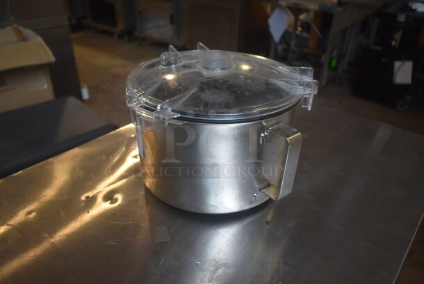 Metal Commercial Food Processor Bowl w/ S Blade and Poly Lid. - Image 3 of 5