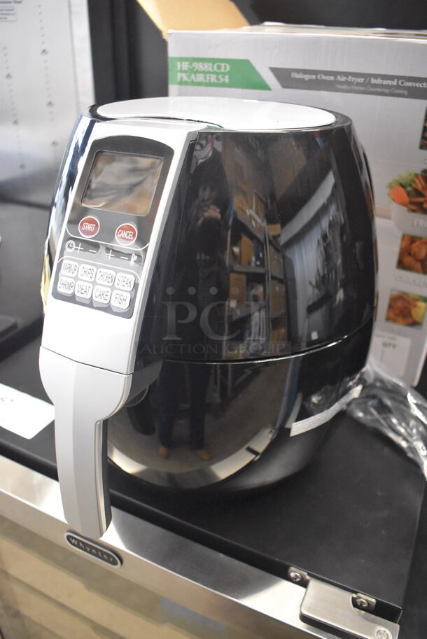 IN ORIGINAL BOX! Nutrichef HF-988LCD PKAIRFR54 Metal Countertop Air Fryer. 12x14x13 - Image 2 of 5