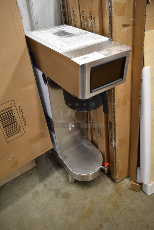 BRAND NEW SCRATCH AND DENT! Grindmaster Cecilware PBC-1V Stainless Steel Commercial Countertop Coffee Machine w/ Hot Water Dispenser and Poly Brew Basket. 208-240 Volts, 1 Phase.  - Image 2 of 9