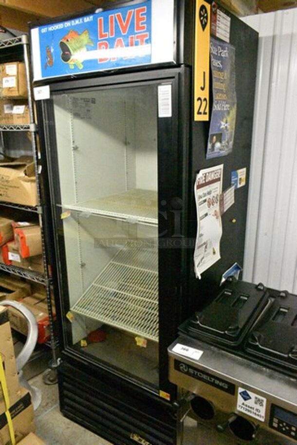 True GDM-26 Metal Commercial Single Door Reach In Cooler Merchandiser w/ Poly Coated Racks. 115 Volts, 1 Phase. Tested and Working!  - Image 2 of 5