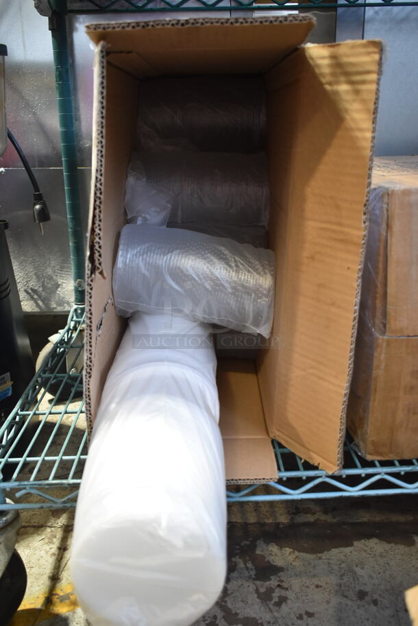 ALL ONE MONEY! Lot of 4 Boxes of Various Items Including Plastic Lids, Straws and Napkins - Image 3 of 7