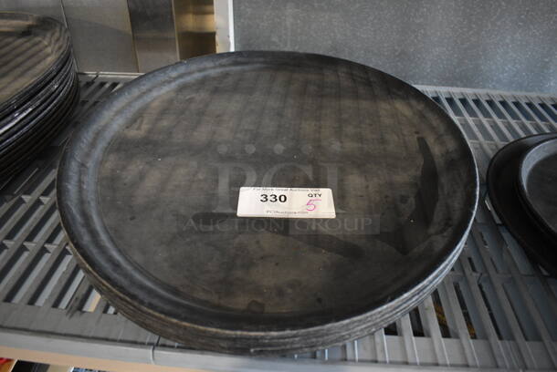 5 Black Oval Serving Trays. 24x19x1. 5 Times Your Bid!