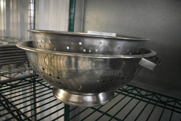 2 Various Stainless Steel Colanders. 14x13x5, 12x12x5. 2 Times Your Bid! - Image 2 of 3