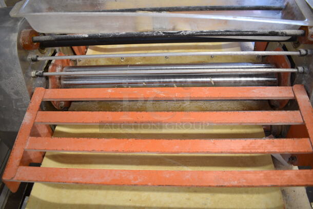 Minipan Iron Works 424 Metal Commercial Floor Style Reversible Dough Sheeter. 220 Volts, 1 Phase.  - Image 3 of 8