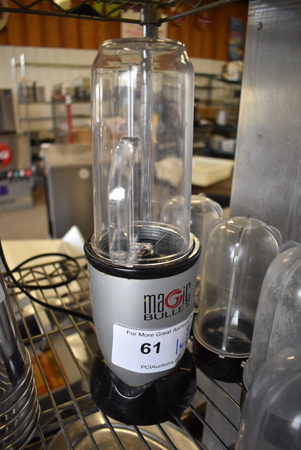 Magic Bullet Countertop Blender w/ 6 Poly Cups and 4 Blades. 5x5x13. Tested and Working! - Image 2 of 5